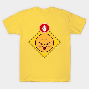 Alert Warning Facial Emoji Expressions #24 T-Shirt